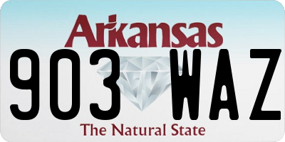AR license plate 903WAZ