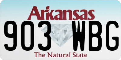 AR license plate 903WBG