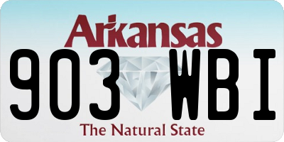 AR license plate 903WBI