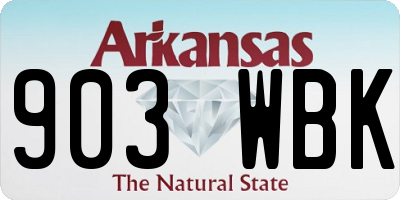 AR license plate 903WBK