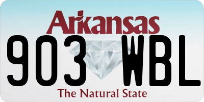 AR license plate 903WBL