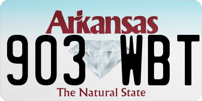 AR license plate 903WBT