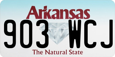AR license plate 903WCJ