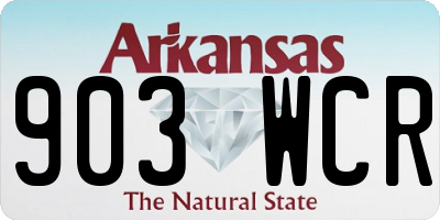 AR license plate 903WCR