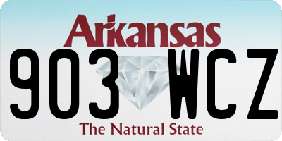 AR license plate 903WCZ