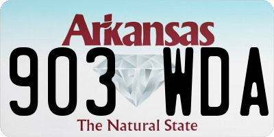AR license plate 903WDA