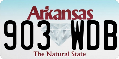 AR license plate 903WDB