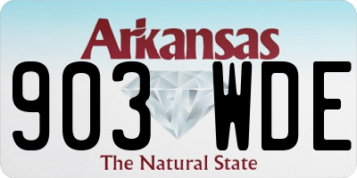 AR license plate 903WDE