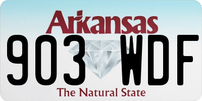 AR license plate 903WDF