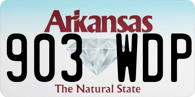 AR license plate 903WDP