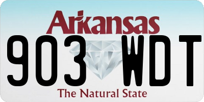 AR license plate 903WDT