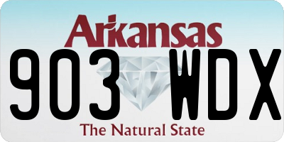 AR license plate 903WDX