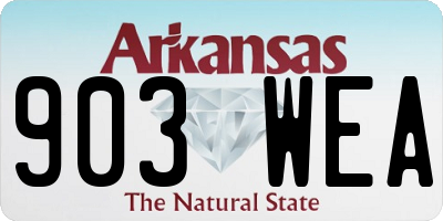 AR license plate 903WEA