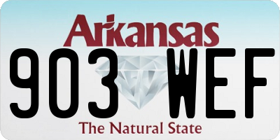 AR license plate 903WEF