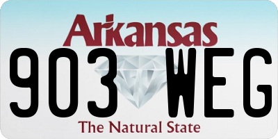 AR license plate 903WEG