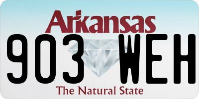 AR license plate 903WEH