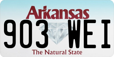 AR license plate 903WEI