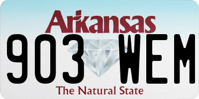 AR license plate 903WEM