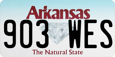 AR license plate 903WES