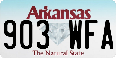 AR license plate 903WFA