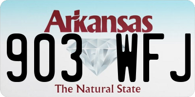 AR license plate 903WFJ