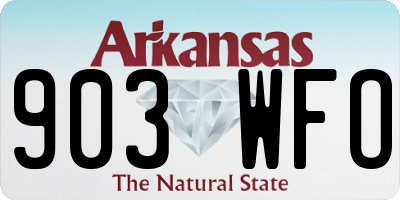 AR license plate 903WFO