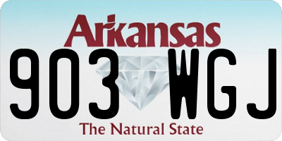 AR license plate 903WGJ