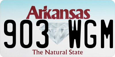 AR license plate 903WGM