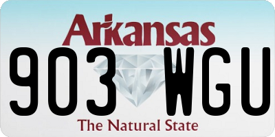 AR license plate 903WGU