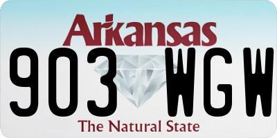 AR license plate 903WGW