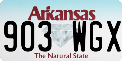 AR license plate 903WGX