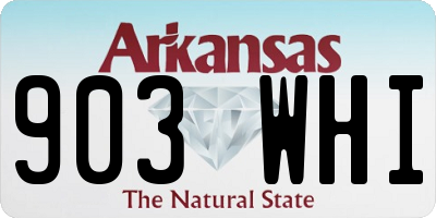 AR license plate 903WHI