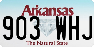 AR license plate 903WHJ