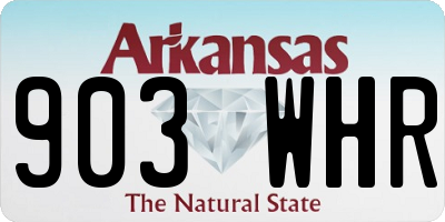 AR license plate 903WHR