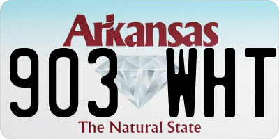 AR license plate 903WHT