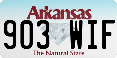 AR license plate 903WIF