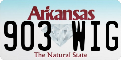 AR license plate 903WIG