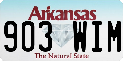AR license plate 903WIM