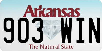 AR license plate 903WIN