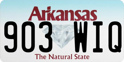 AR license plate 903WIQ