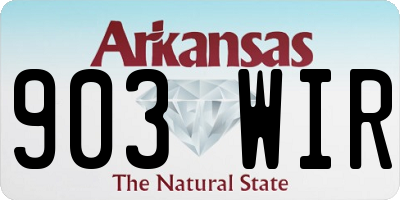 AR license plate 903WIR