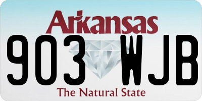 AR license plate 903WJB