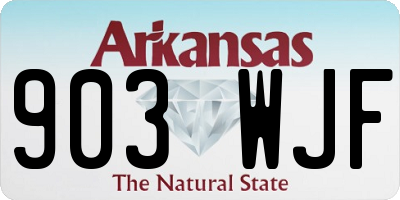AR license plate 903WJF