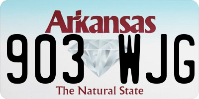 AR license plate 903WJG
