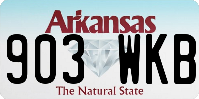 AR license plate 903WKB