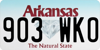 AR license plate 903WKO