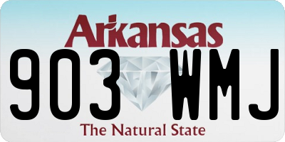 AR license plate 903WMJ