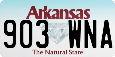 AR license plate 903WNA