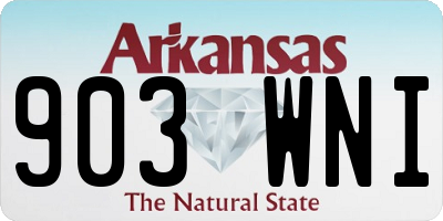 AR license plate 903WNI
