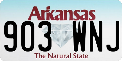 AR license plate 903WNJ